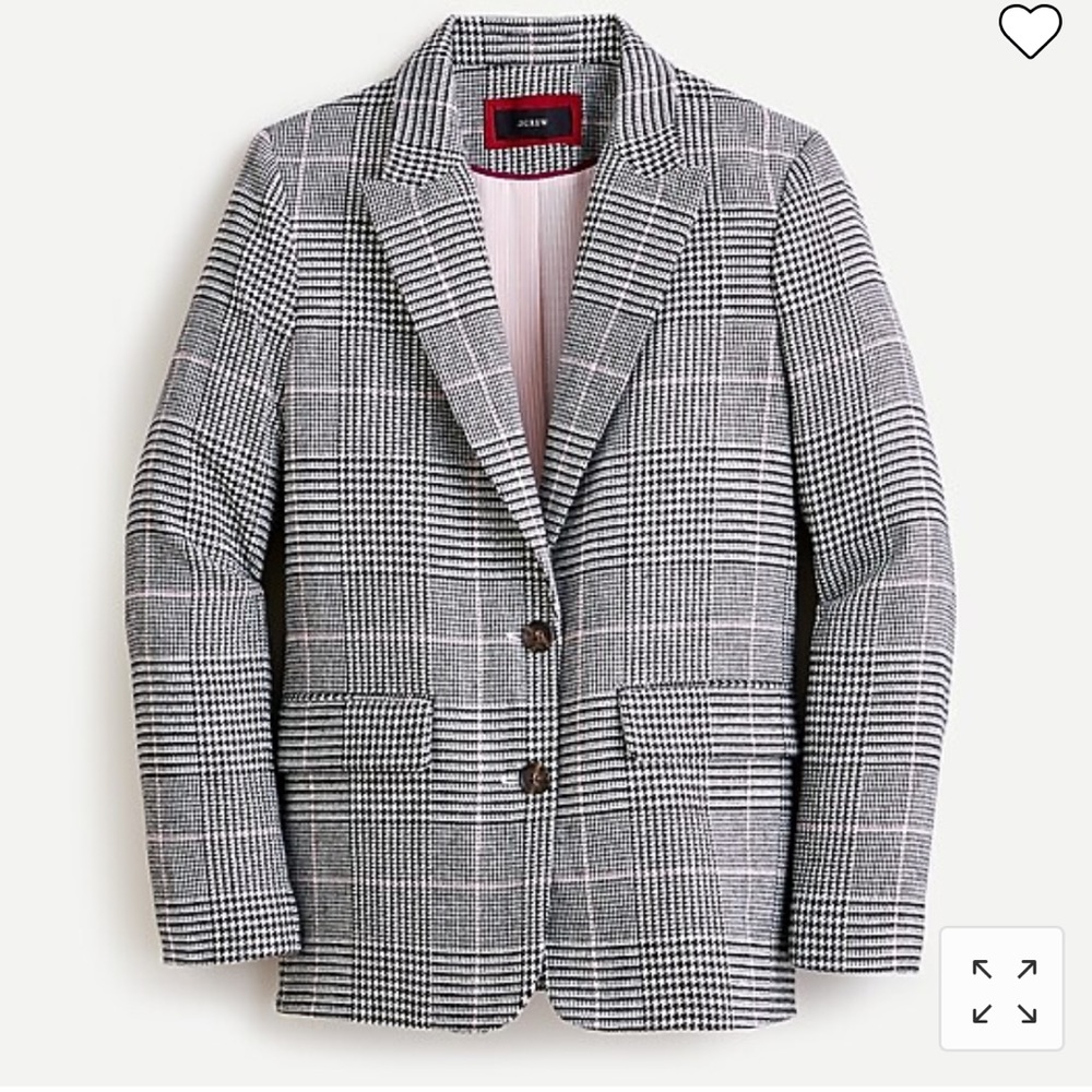 Boyfriend blazer in plaid Italian wool